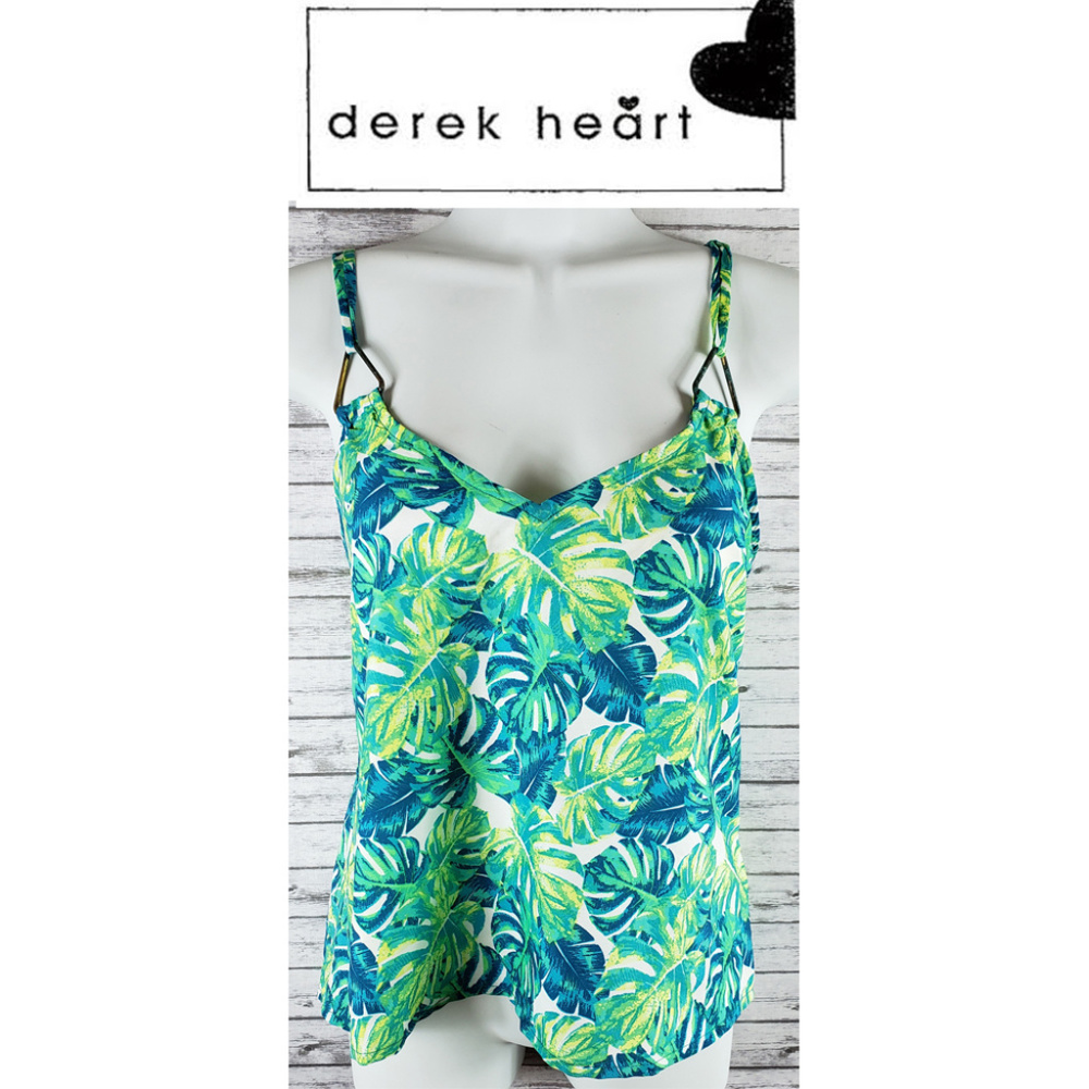 Derek Heart Tropical Spaghettic Strap Shirt Size Small NWT🤩